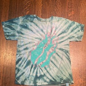 Preston Plays you tube star Tie-Dye T-Shirt - Blue and Pink flame size youth m